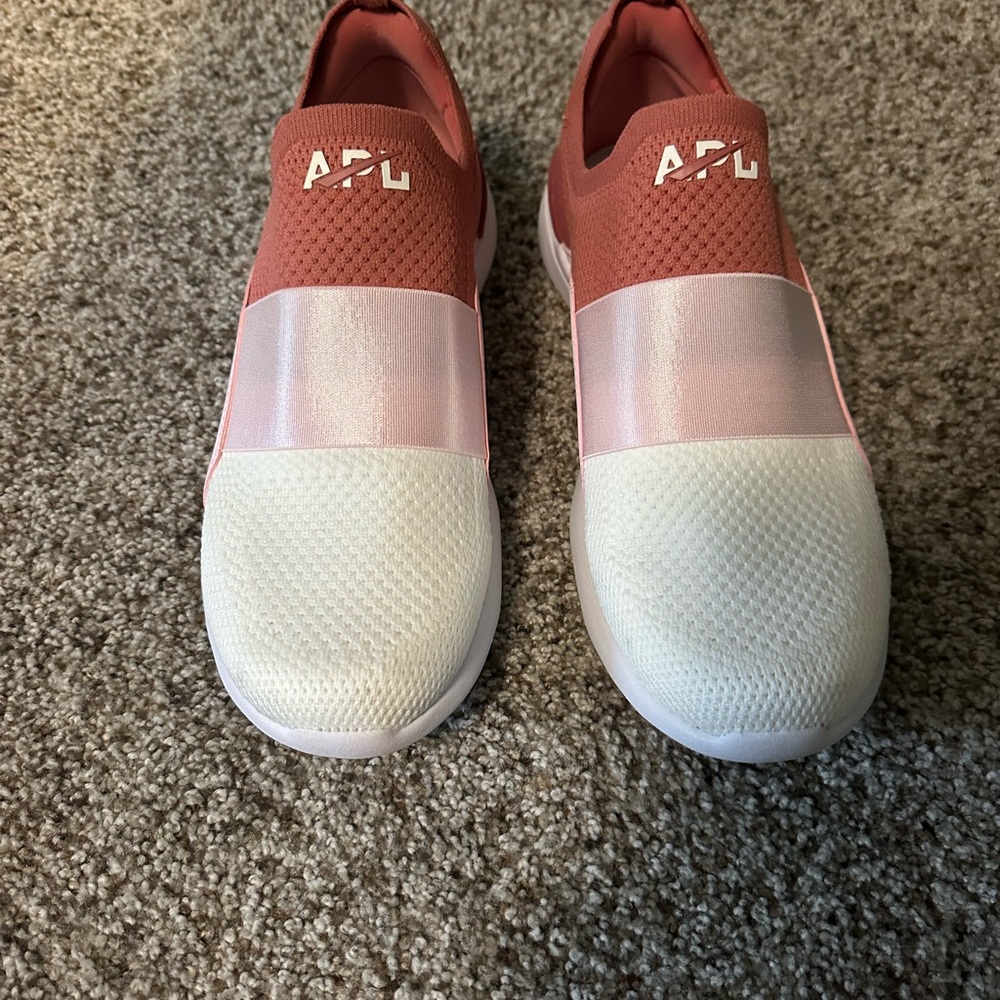 APL Women's Pink and White Slip-On Sneakers